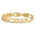 14K Yellow Gold 10mm Flat Figaro Chain Bracelet