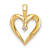 14k Yellow Gold Diamond Heart Pendant