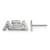 Rhodium Over Sterling Silver LogoArt Extra Small Post Earrings