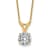 14K Yellow Gold 1.50 ct. 7.5mm Round D E F Pure Light Moissanite
Solitaire Pendant with Chain