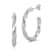 Sterling Statements Rhodium Over Sterling Silver Oval Twist J Hoop Earrings