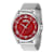 Invicta Celestial 43mm Red Dial Stainless Steel Band Quartz Watch