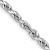 Rhodium Over 14k White Gold 3.35mm Solid Diamond-Cut Quadruple Rope 22
Inch Chain