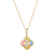 Pink, Yellow, Blue, And White Cubic Zirconia 14k Yellow Gold Over
Sterling Silver Pendant 1.33ctw