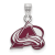 Rhodium Over Sterling Silver NHL LogoArt Colorado Avalanche Enamel Pendant