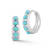 Rachel Zoe Lab-Created Turquoise Graduated Hoop Earrings in Rhodium Over
Sterling Silver