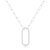 Moissanite Sterling Silver Bar Necklace