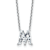 White Lab-Grown Diamond F VS 14K White Gold "M" Initial
Necklace 2.33ct
