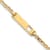 14k Yellow Gold Cut-out Heart Mariner Link ID Bracelet