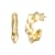 Twisted Open Hoop Earrings In 14K Gold Over Brass