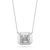 Rachel Zoe Bezel Set Radiant CZ Solitaire Pendant Necklace in Rhodium
Over Sterling Silver