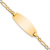 14k Yellow Gold Semi-Solid Oval Figaro Link ID Bracelet