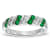 0.64ctw Emerald and Diamond Band Ring in 14k White Gold