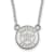 Rhodium Over Sterling Silver MLB LogoArt Houston Astros Pendant Necklace