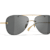 Chanel Gold Tone Aviator Frame / Gray Lenses Sunglasses