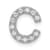 Rhodium Over 14K White Gold Diamond Letter C Initial Charm