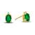 0.82ctw Oval Emerald and Diamond Earring set in 14k Yellow Gold