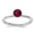 Sterling Silver Stackable Expressions High 5mm Red Crystal Ring