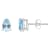 6x4mm Pear Shape Aquamarine 14k White Gold Stud Earrings