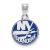 Rhodium Over Sterling Silver NHL LogoArt New York Islanders Enamel Pendant