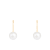 14k Yellow Gold Leverback 6-7mm Akoya Pearl Earrings