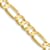 10k Yellow Gold 6.75mm Concave Open Figaro Link Bracelet