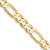 10k Yellow Gold 5.5mm Concave Open Figaro Link Bracelet