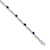 Rhodium Over 10k White Gold Diamond and Blue Sapphire Bracelet