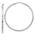 Rhodium Over 14k White Gold 1 3/8" Diamond-Cut Endless Hoop Earrings