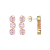 Pink Cubic Zirconia 18k Yellow Gold Over Silver October Birthstone
Earrings 8.21ctw