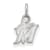 Rhodium Over Sterling Silver MLB Miami Marlins LogoArt Pendant