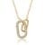 Interlocking Links CZ Pave Necklace In 14K Gold Over Sterling Silver