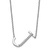 Rhodium Over 14k White Gold Sideways Diamond Initial J Pendant Cable
Link 18 Inch Necklace