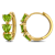 3.0ctw Peridot Triple Heart Hoop Earrings in Rose Gold Over Sterling Silver