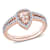 Morganite and Diamond 10K Rose Gold Ring 0.73ctw