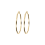 18K Yellow Gold Over Sterling Silver Polished 2-1/2" Hoop Earrings