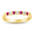 0.25ctw Ruby and Diamond Wedding Band Ring in 14k Yellow Gold