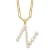 Gold Tone Sterling Silver 3-5.5mm Freshwater Cultured Pearl LETTER  N
18-inch Necklace