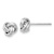 Rhodium Over 14k White Gold 7mm Polished Love Knot Stud Earrings