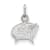Rhodium Over Sterling Silver NHL LogoArt Columbus Blue Jackets Extra
Small Pendant
