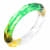 14K Yellow Gold Over Sterling Silver Thin Faceted Acrylic Bangle
Bracelet in Green and Yellow