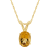 8x6mm Oval Citrine 14k Yellow Gold Pendant With Chain