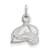 Rhodium Over Sterling Silver NHL LogoArt Colorado Avalanche Extra Small Pendant
