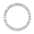 Rhodium Over 10k White Gold 0.62 ctw Diamond Circle Chain Slide Pendant