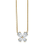 14K Yellow Gold Butterfly Pendant G H I True Light Moissanite Pendant
with Chain