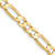 10k Yellow Gold 4.5mm Concave Open Figaro Link Bracelet