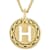 Cardano Initial H Pendant Necklace In 18K Gold Over Bronze