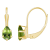 6x4mm Pear Shape Peridot 10k Yellow Gold Drop Earrings