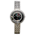 Croton Ilaria Silver Tone Floating Crystal Watch with Black Mother Of
Pearl Dial