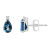 6x4mm Pear Shape London Blue Topaz with Diamond Accents 14k White Gold
Stud Earrings